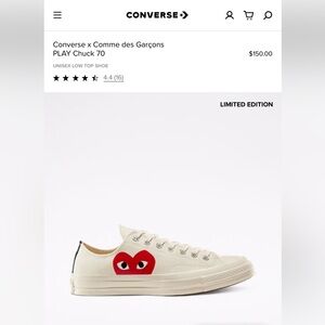 Converse x Comme des Garçons PLAY Chuck 70